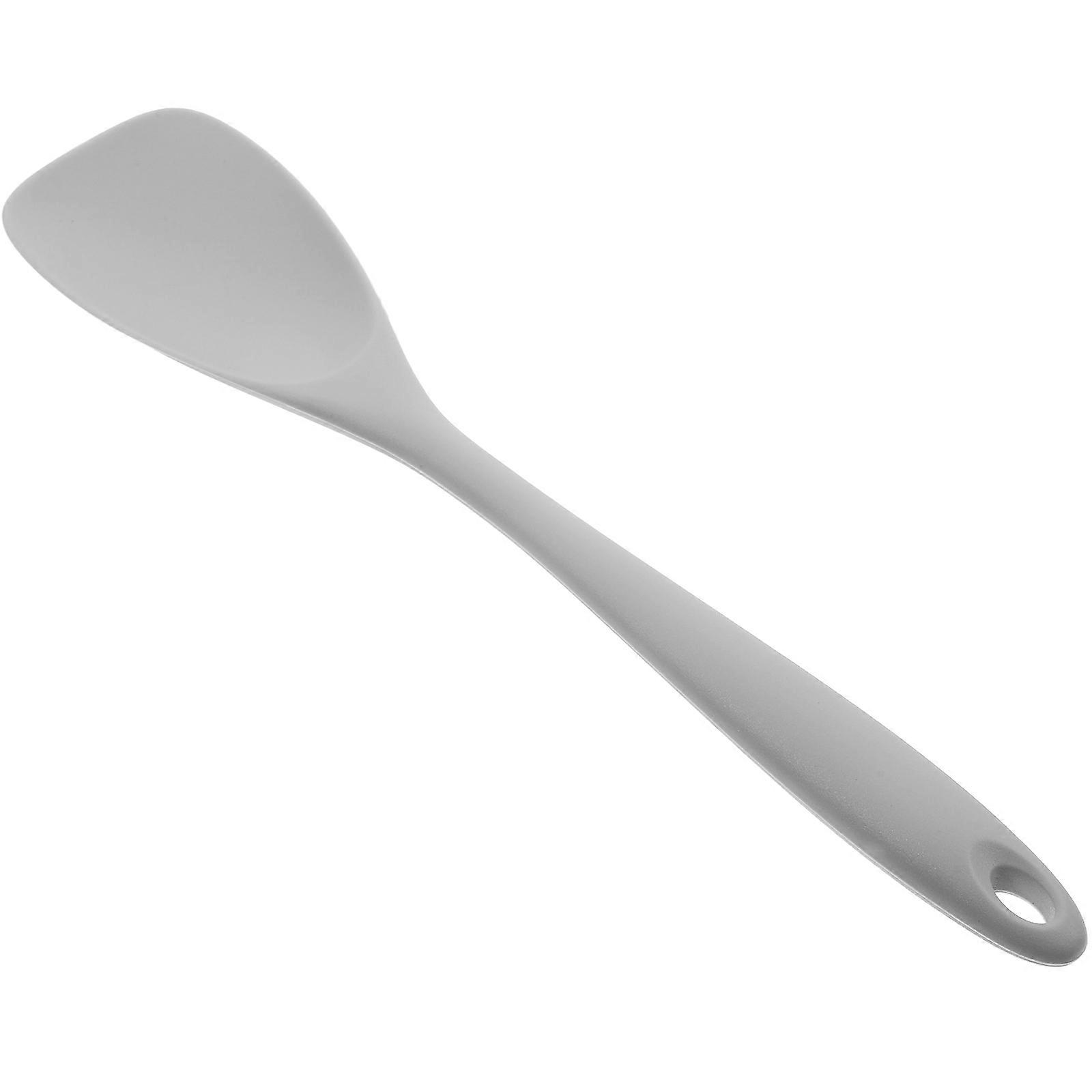 Kitchen Wok Spatula Multi-function Silicone Tool For Home Cook Baking Odor-proof Grey 11.4X2.2X0.4in 1Pack