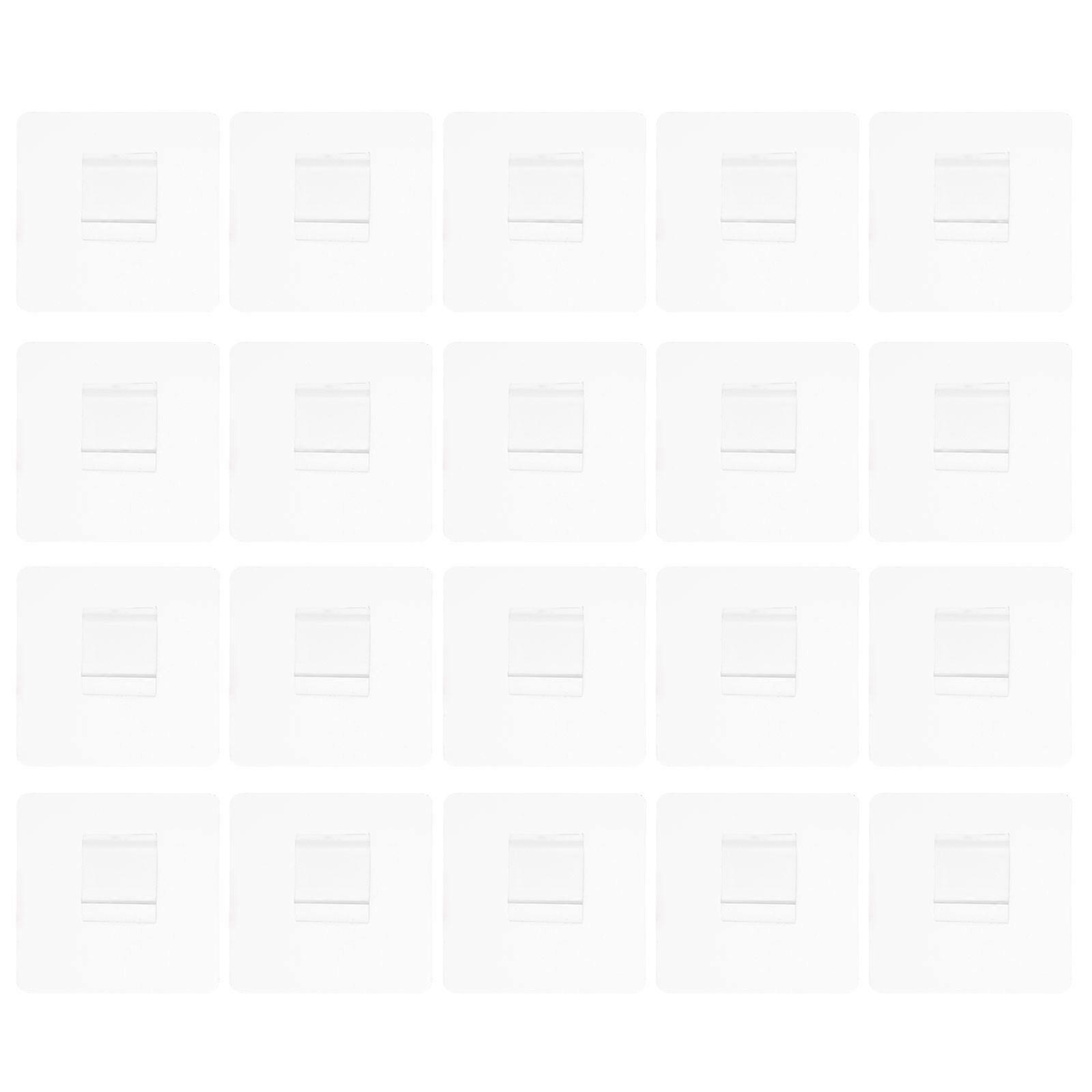 Shower Adhesive Replacement Hooks for Hanging 20Pcs Transparent Wall Hooks