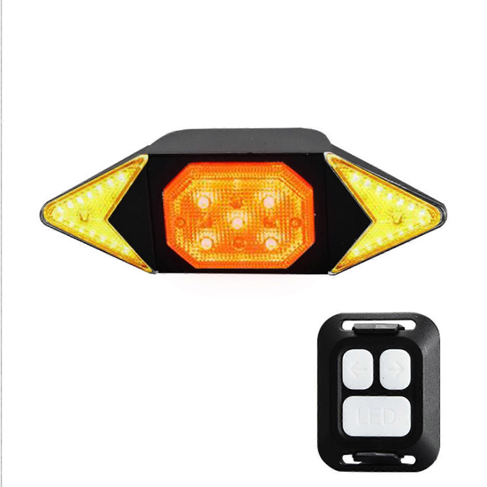 Bicycle taillight remote-controlled, wireless, rechargeable