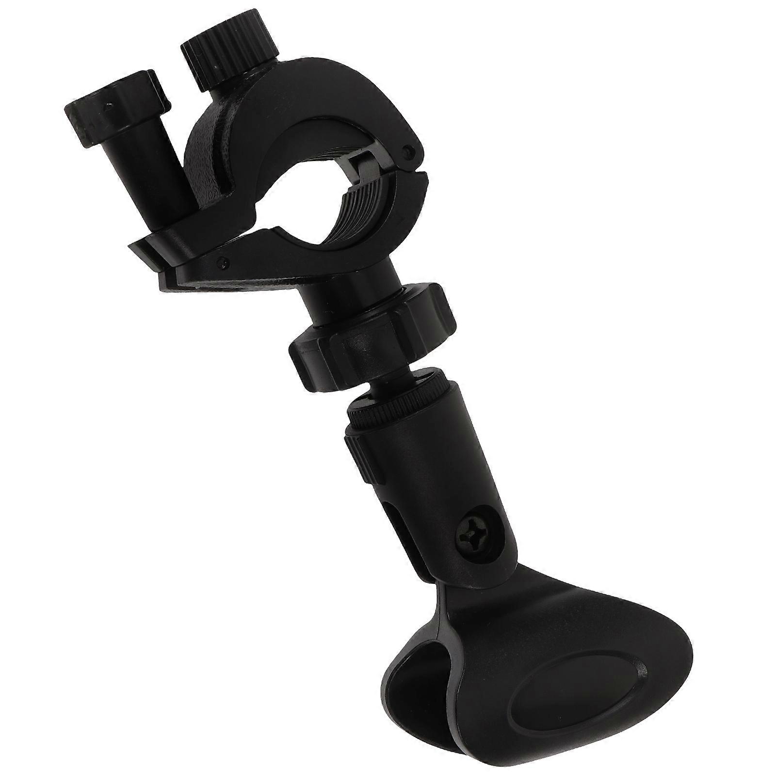 Compact Lightweight Microphone Clip Holder with Flexible Rotation for Handheld Wireless Mics – Durable Plastic Mic Clamp for Drum Stands & Live