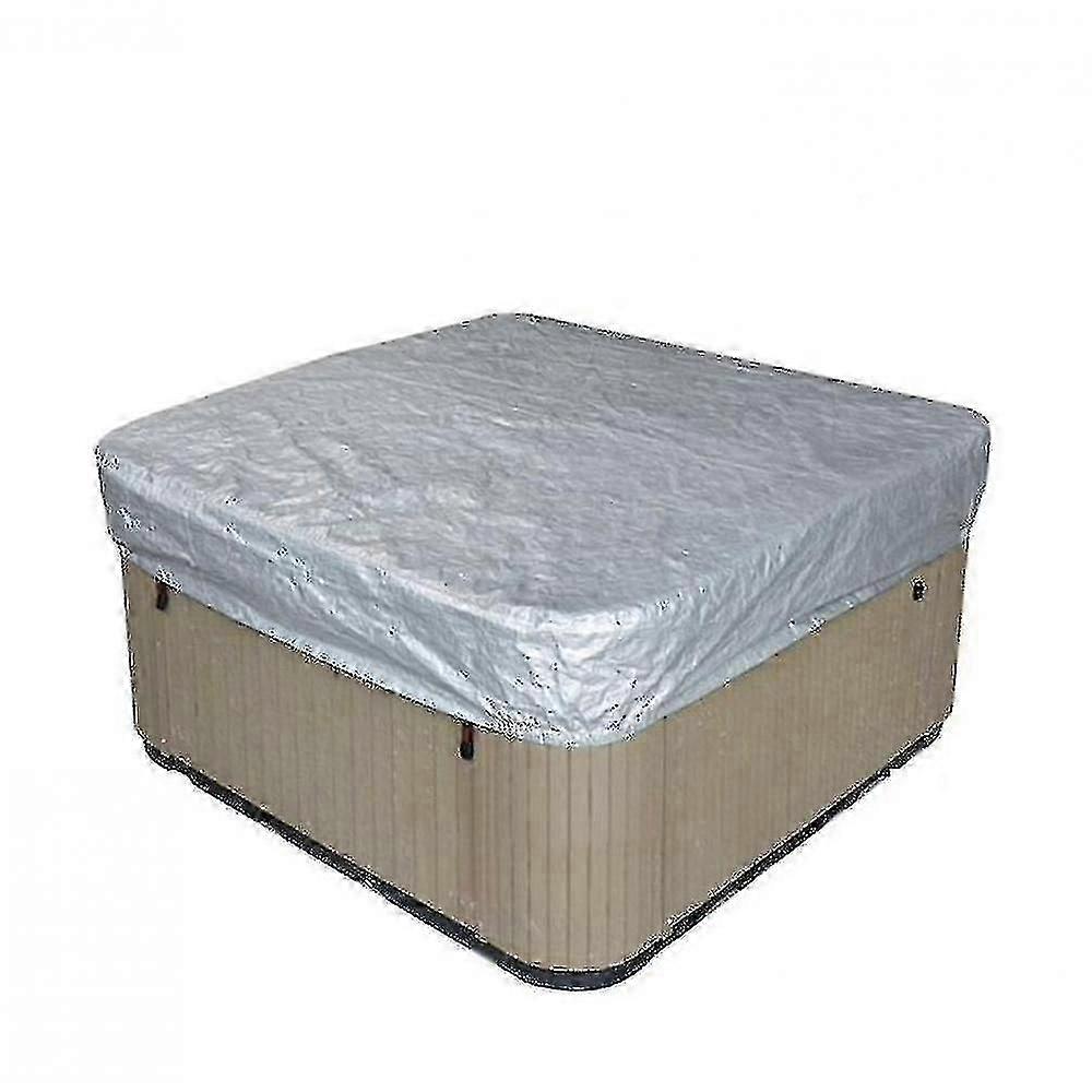 Housse de spa carrée en polyester imperméable pour spa d'extérieur