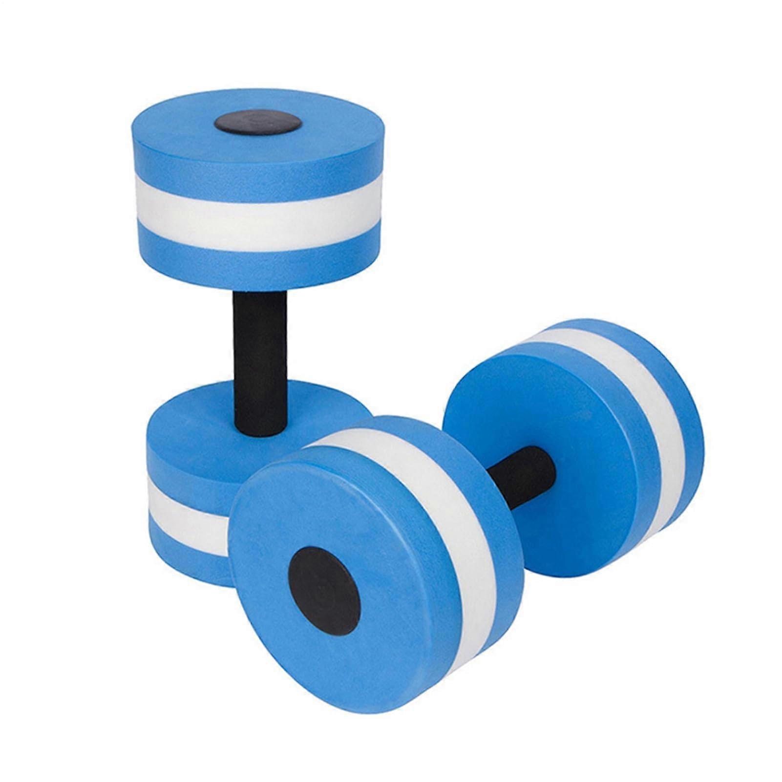Water Aerobic Dumbbells | 1/2 Pair Floating Foam Weights for Aqua Aerobics | Blue Water Exercise Equipment
