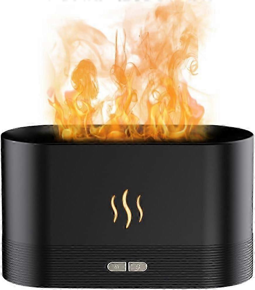 Aromatherapy simulation flames aroma diffuser with flame effect flame aromatherapy humidifier with 2 brightness/waterless automatic switch-off can add