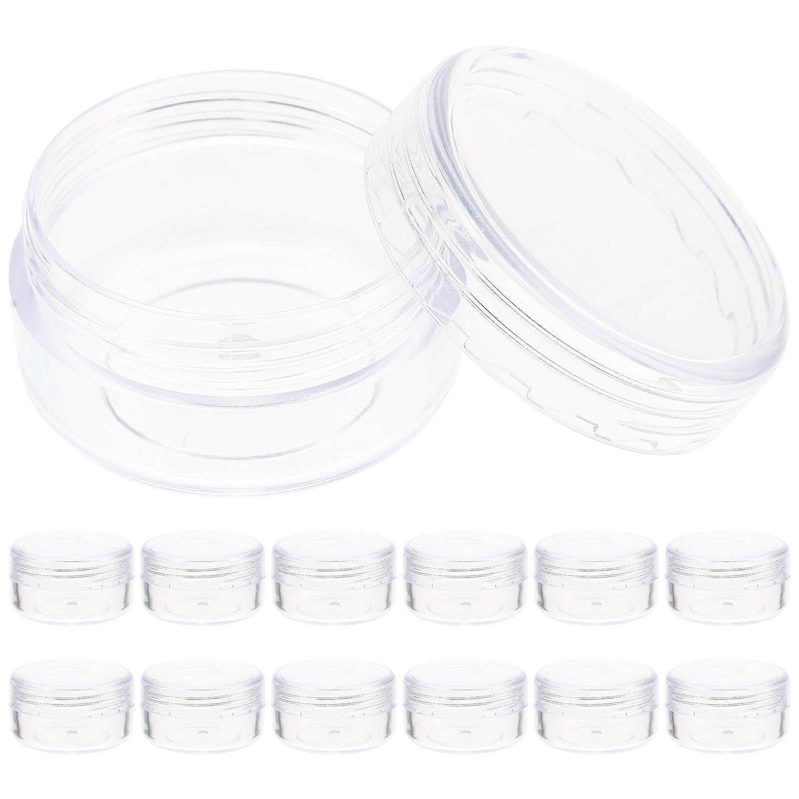 Kitchen Seasoning Storage Box Portable Spice Container Round Transparent 3.60X3.60X2.00CM Keeps Spices Fresh For Picnic 12Pcs