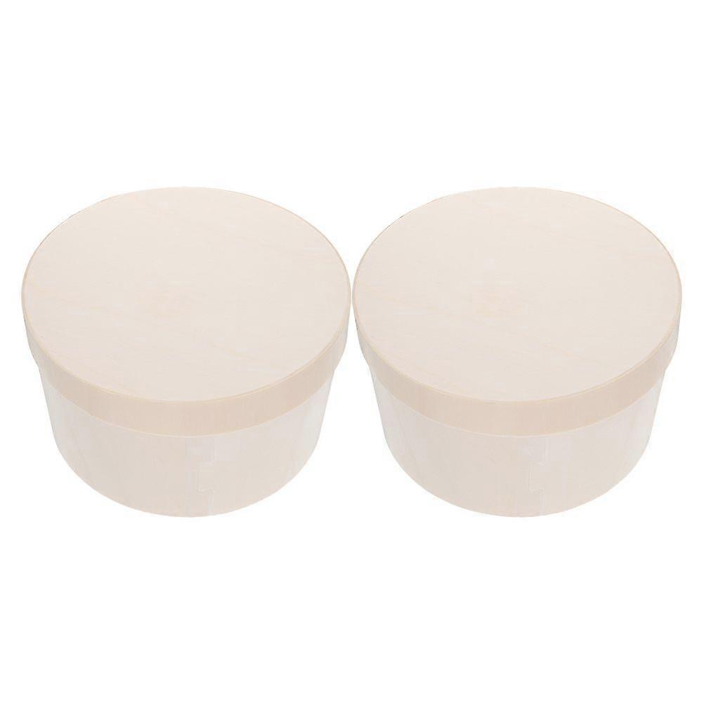 2pcs Round Cheese Cake Boxes Dessert Packing Boxes Practical Cake Storage Boxes