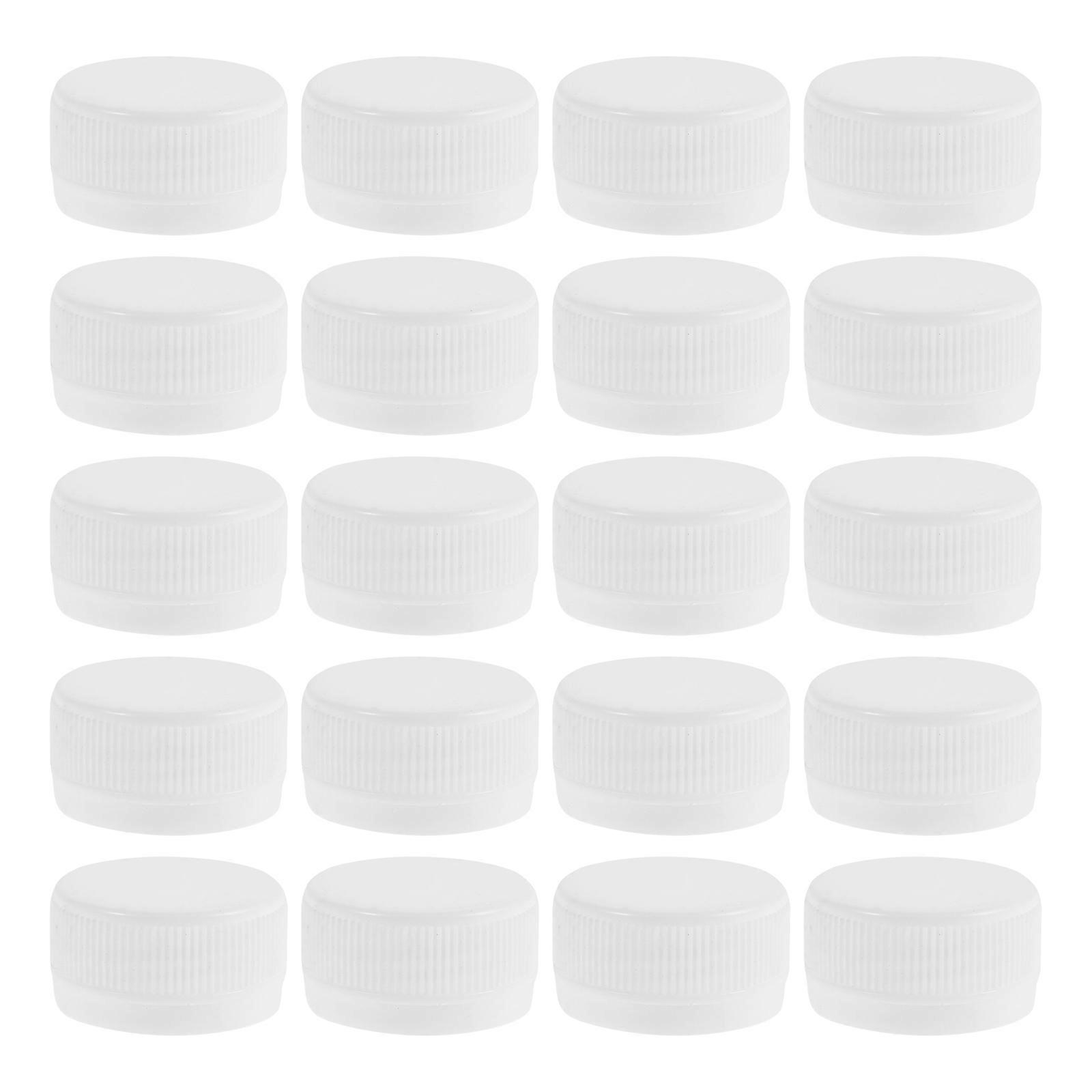 Bottle Lids Crafts Plastic Drink Bottle Covers Decoration White 100Pcs