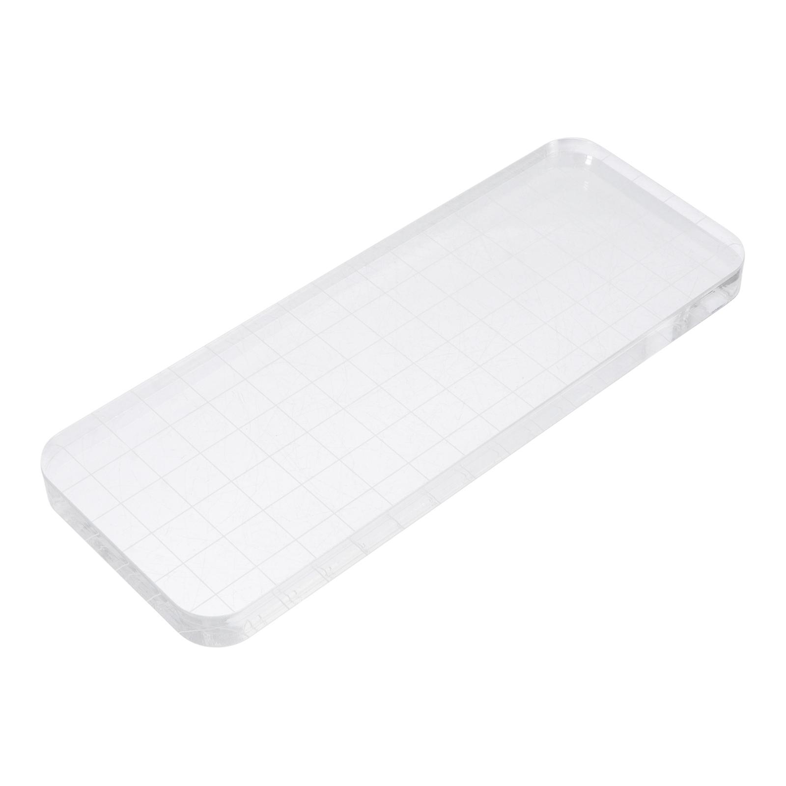 Block Printing Tool Square Acrylic Stamp Plate Diy Projects Notebook 16x6cm 1Pcs