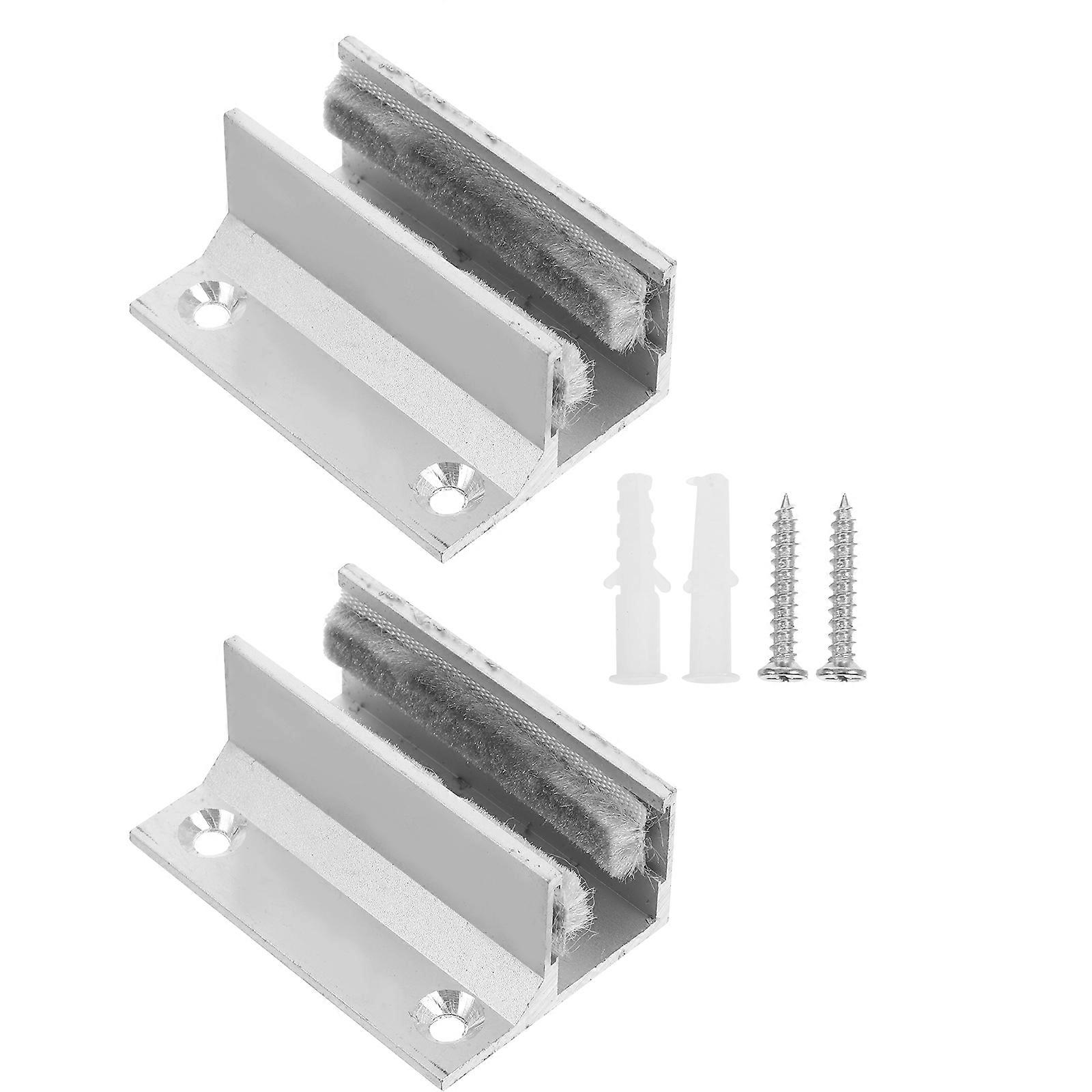 2pcs Aluminum Alloy Sliding Glass Door Bottom Guide Practical Stay Roller