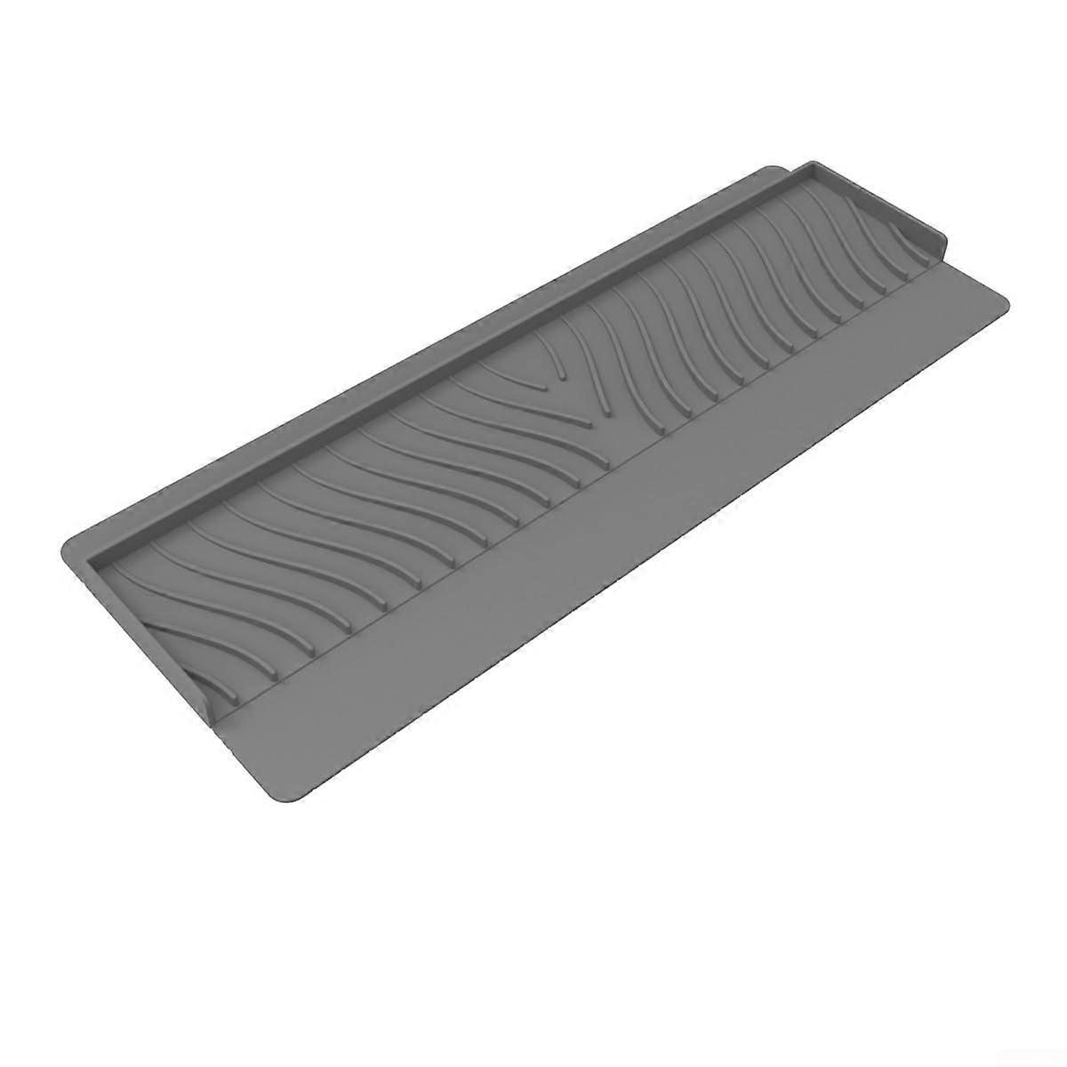 Silicone Splash Guard for Sink and Bathtub, Water Overflow Prevention, Grey Color, Durable and Flexible Design