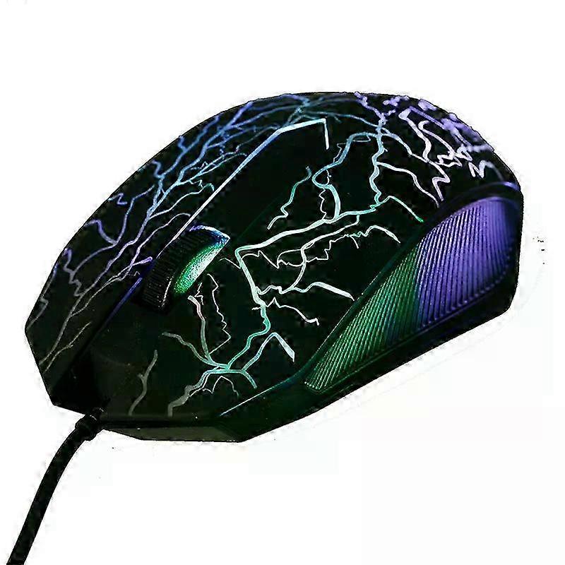 Wired LED Gaming Mouse with 3200DPI Ergonomic Design for PC Gamers and Desktops