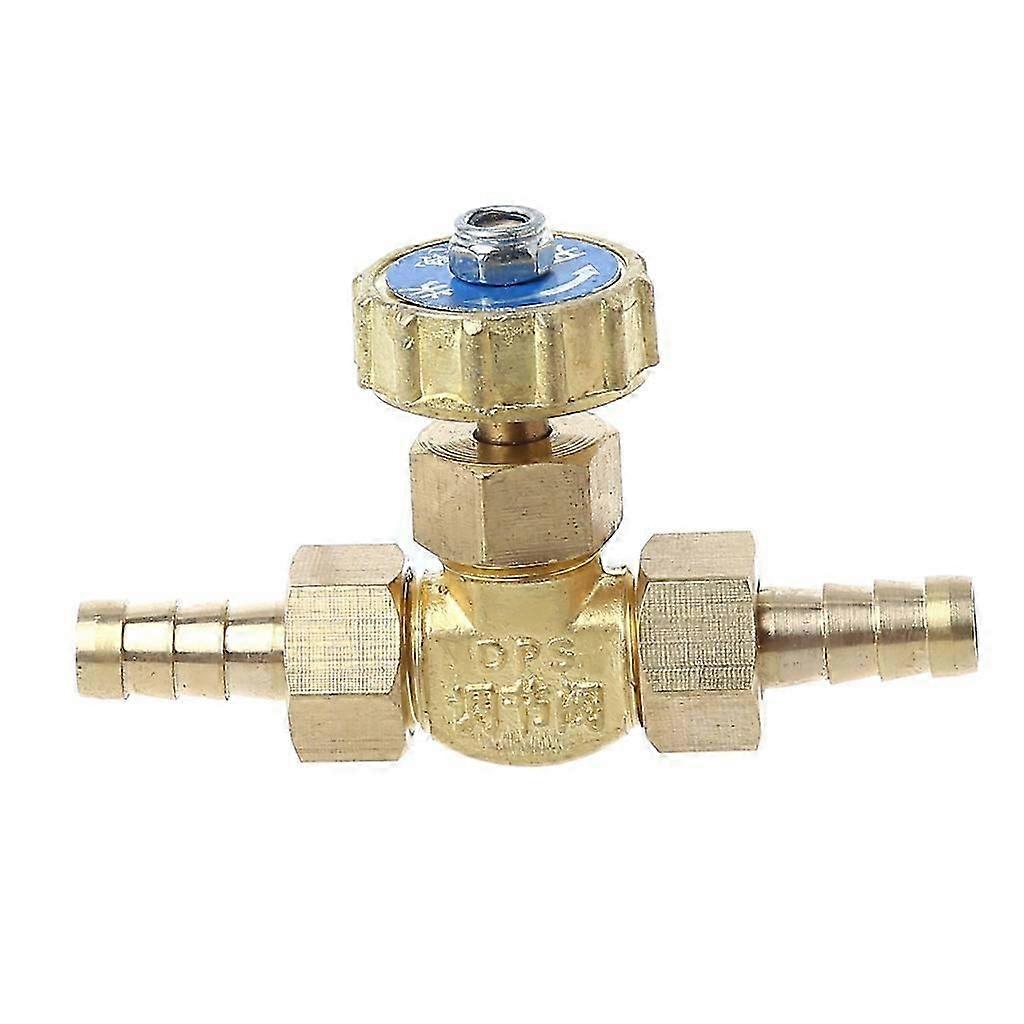 Elbow Brass Needle Valve 8mm Propane Butane Gas Adjuster Barbed Spigots 1 Mpa