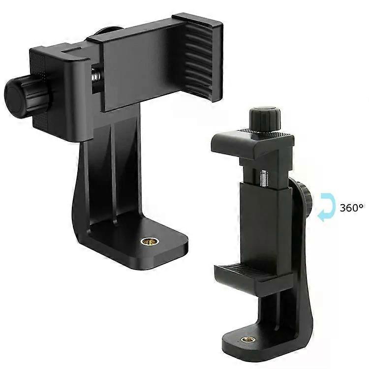 Horizontal and vertical mobile phone clamp tripod video live selfie stick enlarged universal fixed tripod can rotate