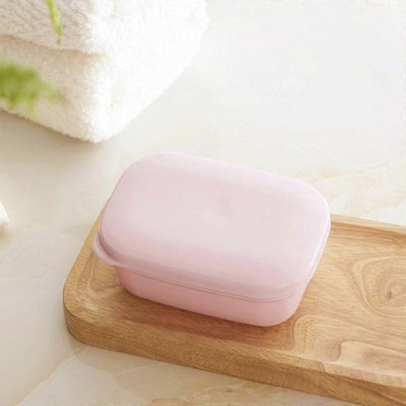 Portable Blue Plastic Soap Dish Set for Travel - Includes 2 Soap Boxes