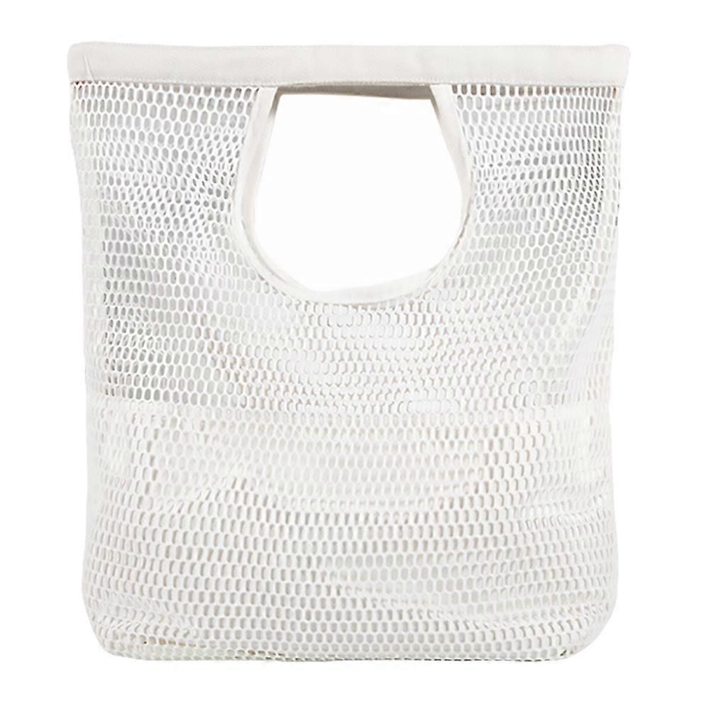 1pc High Capacity Portable Mesh Design Beach Tote Shopping Bag