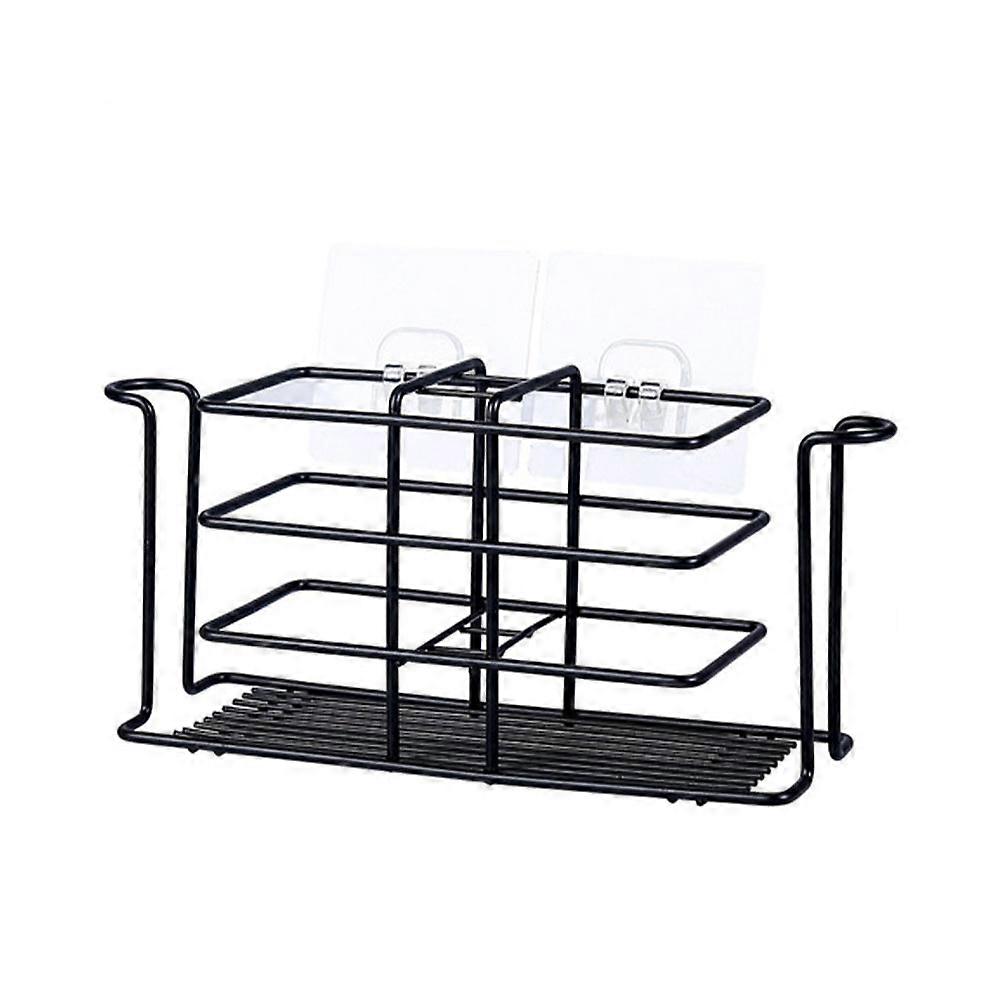 Toothbrush Wall Holder Iron Wall Mounted Toothpaste .5X10.5X7.5CM Simple Design 1Pack