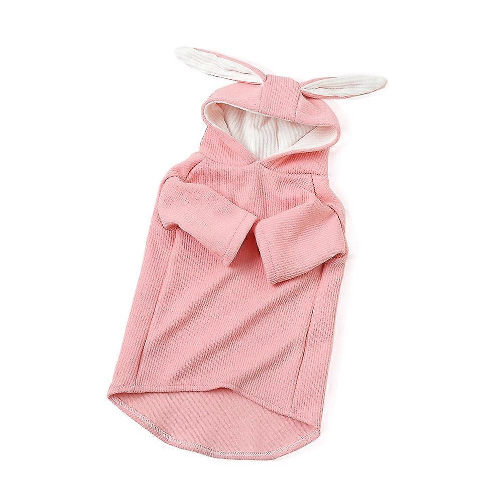 Pet Party Costume Hooded Knitted Style for Walking Jogging Special Occasion Comfortable Pink 1Pack