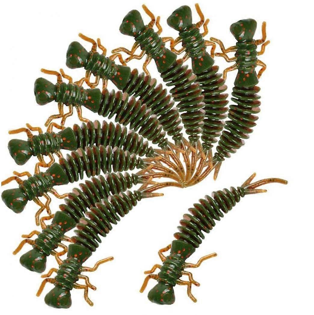 Artificial Minnow Bait Realistic Soft Swimbait 75mm, Pack of 10, Soft Plastic Lure, Attracts More Bites