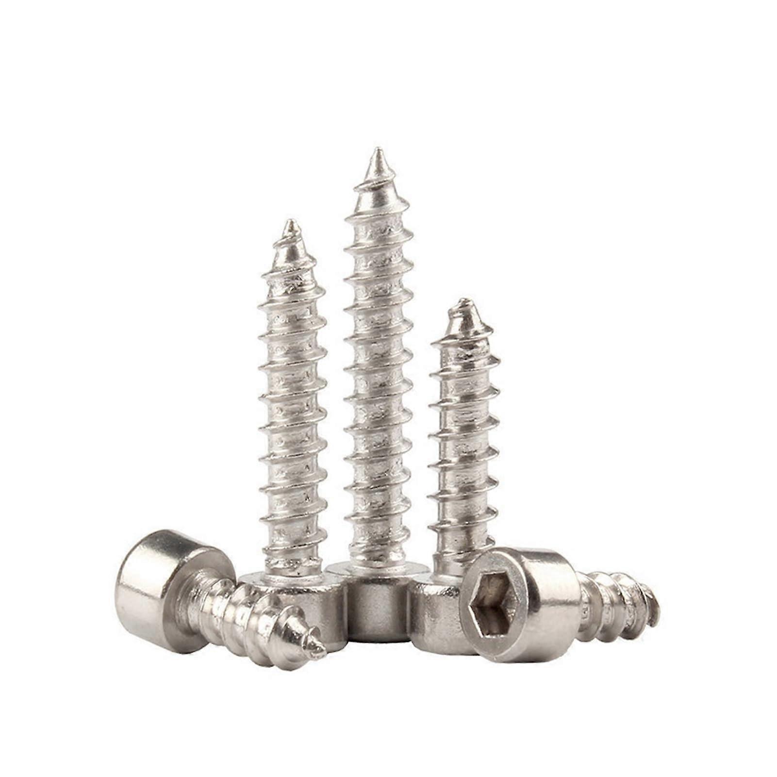 M2 M3 M4 M5 M6 hex socket cap head selftapping screws 304 stainless steel (M6 20pcs)