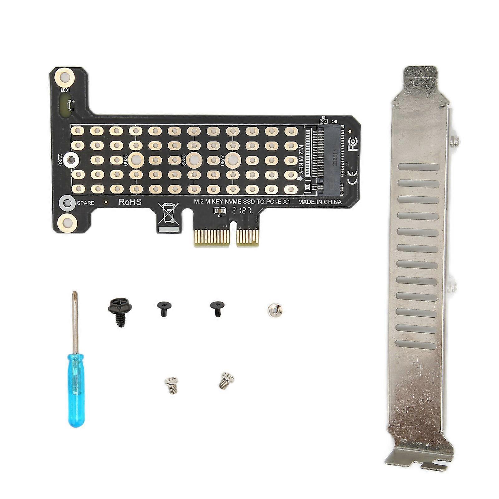 Transfer Expansion Card M.2 NVME to PCIeX1 Good Heat Dissipation Effect Stable Performance Computer Accessories
