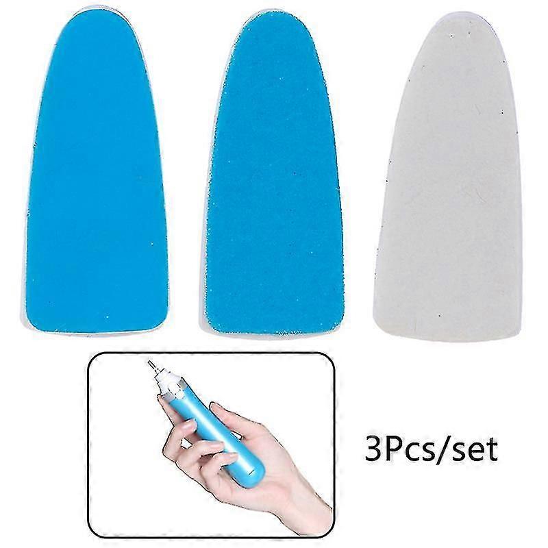 Replacement Heads for Electric Nail File Machine, 3pcs Nail Pedicure Buffer Tool Kit