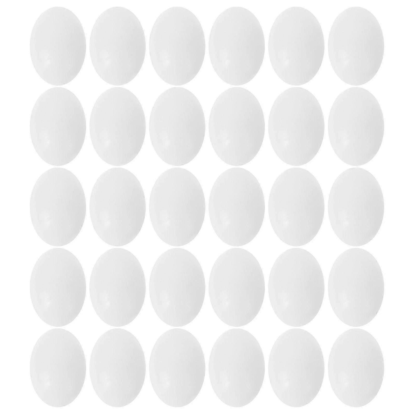 30Pcs Solid Plastic Pigeon Eggs for Tricking Birds to Stop Laying)