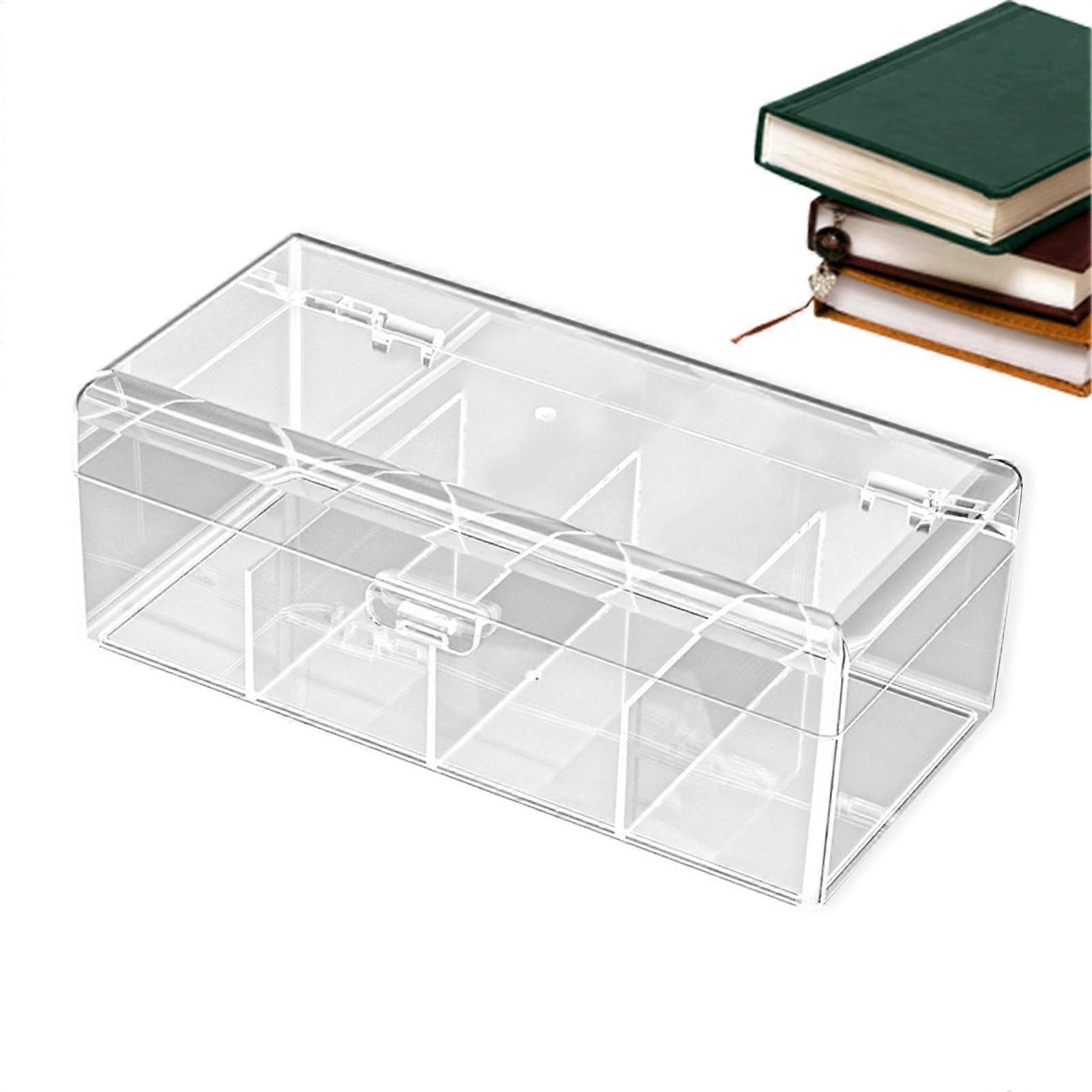 Playing Card Storage Box, Transparent Card Box Organizer, Clear Plastic Card Game Box Holder, Business Card Organizer