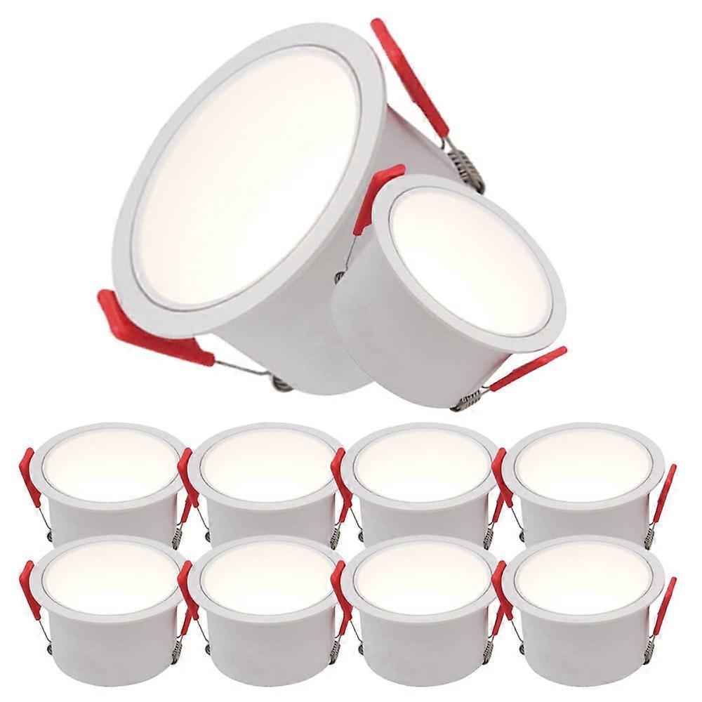 LED Downlights for Kitchen Bathroom Recessed Ceiling Set of 10 Baffle Cladding 3000K 4000K 6000K 7W 10W 15W Anti Glare Spotlights
