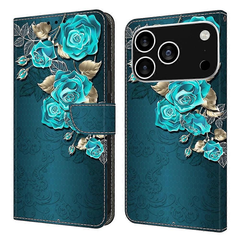 For iPhone 17 Pro Max Case Magnetic Clasp 3D Pattern Leather Wallet Phone Cover