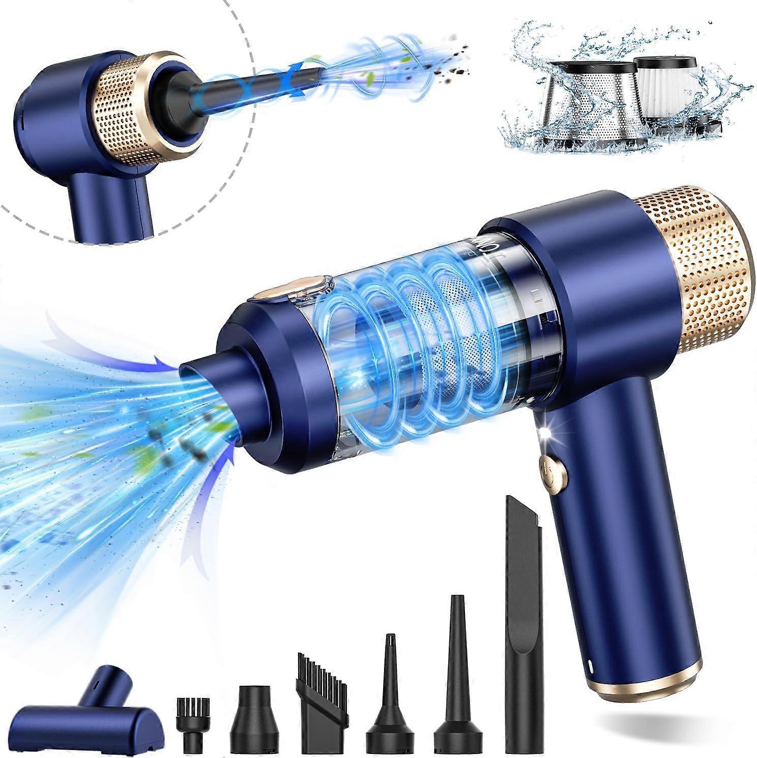 4in1 Handheld Vacuum Cleaner, 6500 Pa Wireless 4000 mAh USB Rechargeable with HEPA Filter