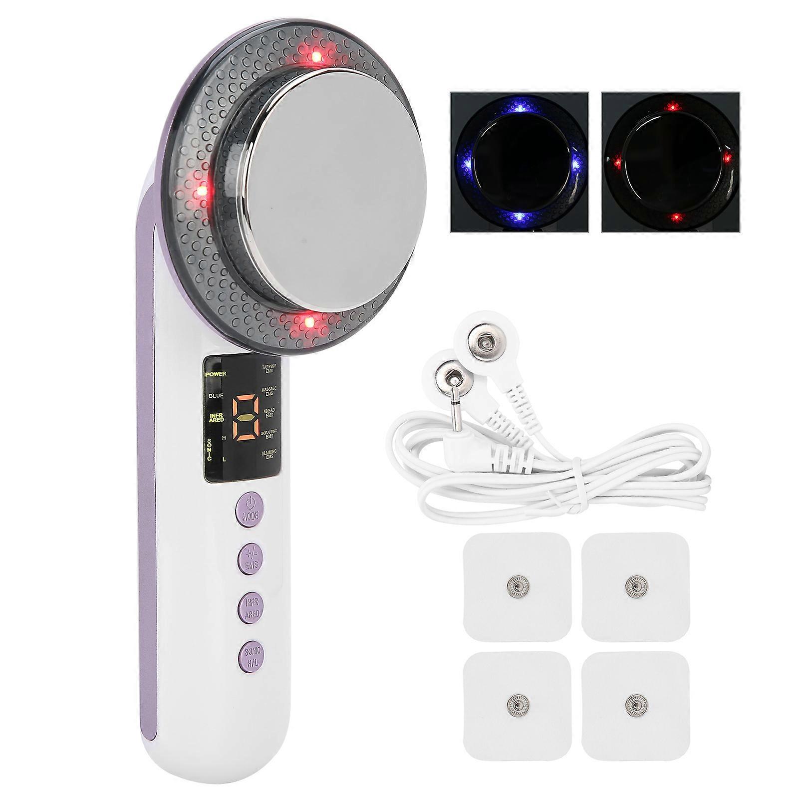3‑In‑1 Fat Burn Machine Weight Loss Machine EMS Far Infrared LED Body Shaping Device (Purple Button)AU Plug 100‑240V