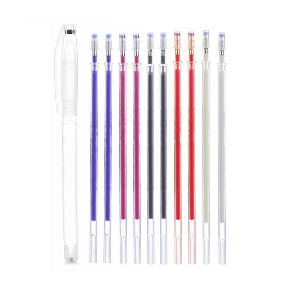 Creative Heat Erasable Fabric Pen Mixed Color Refill Marking Tools Temperature Disappearing Pen Fabric Marking