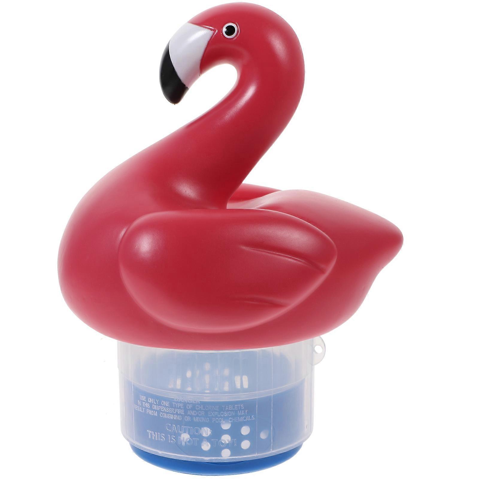 Flamingo Pool Floating Dispenser Holder for Swimming Pools – Cute Cartoon Design, Efficient Tablet Release for Ground and Above Ground Pools