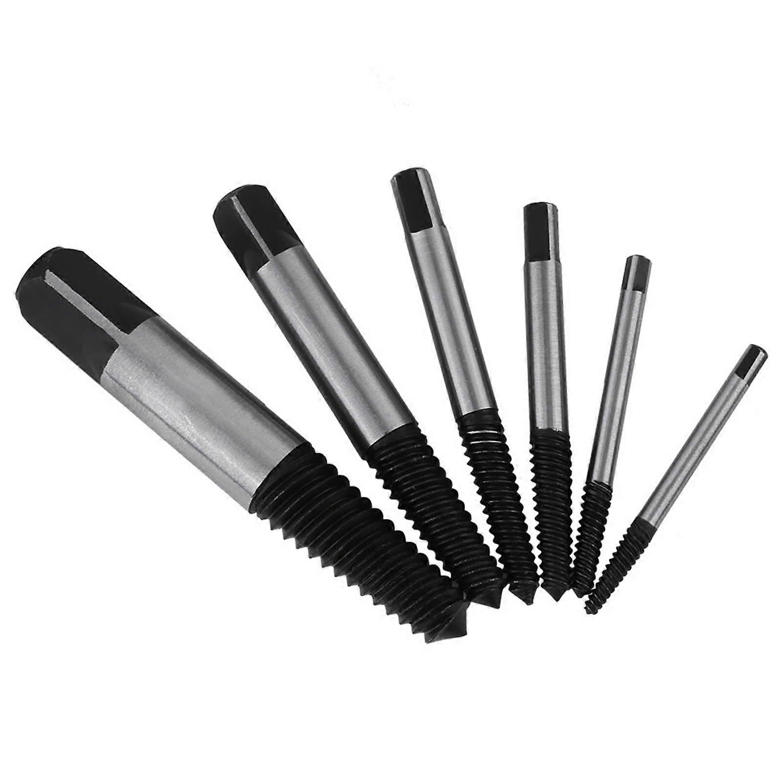6piece screw extractor set with extractors and storage box