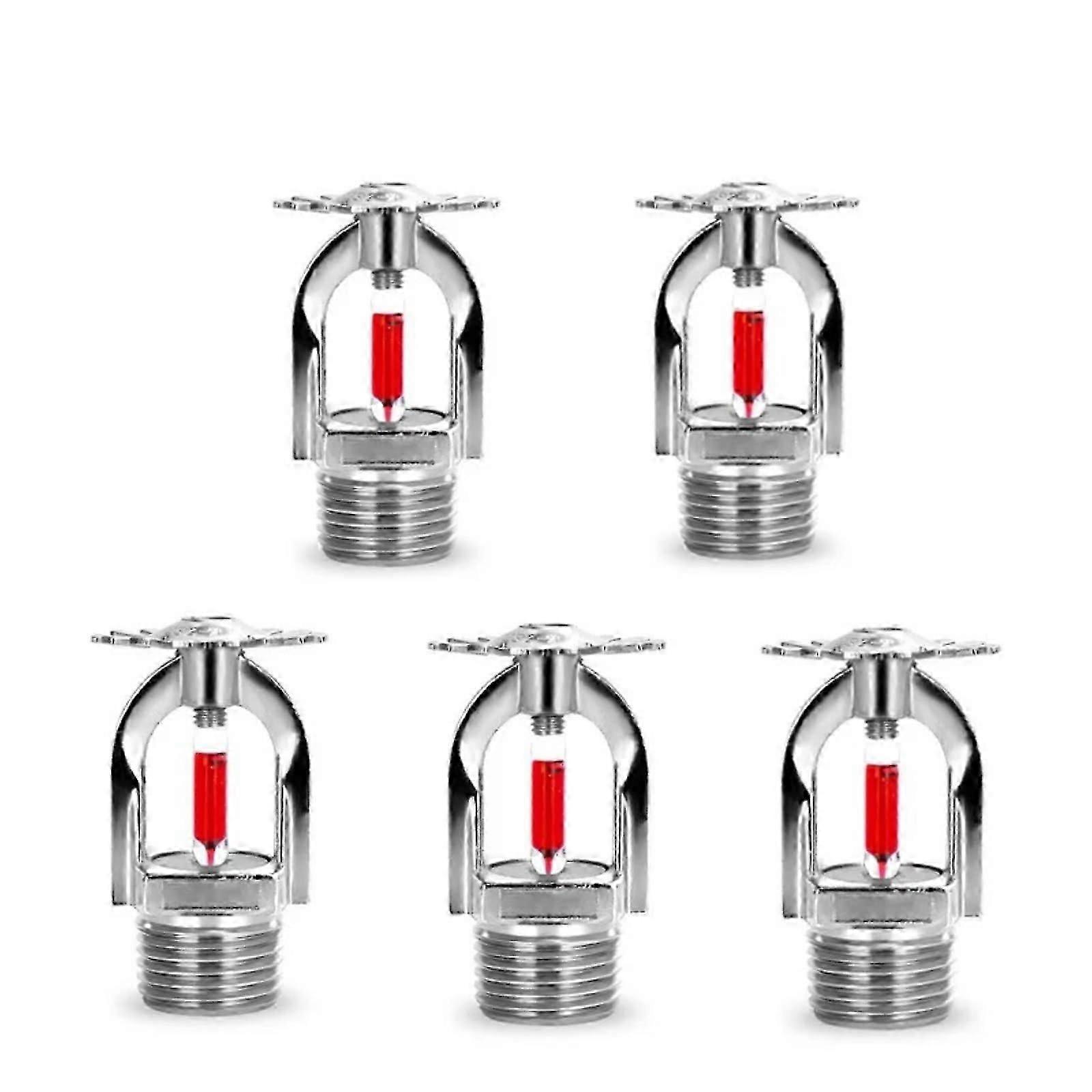 Fire Sprinkler Head 5Pack 68/155 Automatic Temperature Glass Trigger Bulb for Fire Sprinkler System (DN15Pendent)