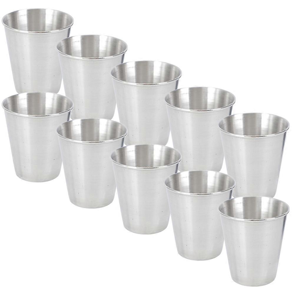 Multipurpose Stainless Steel Drinking Cups Unique Shape Portable Reusable 10Pcs For Camping Bar