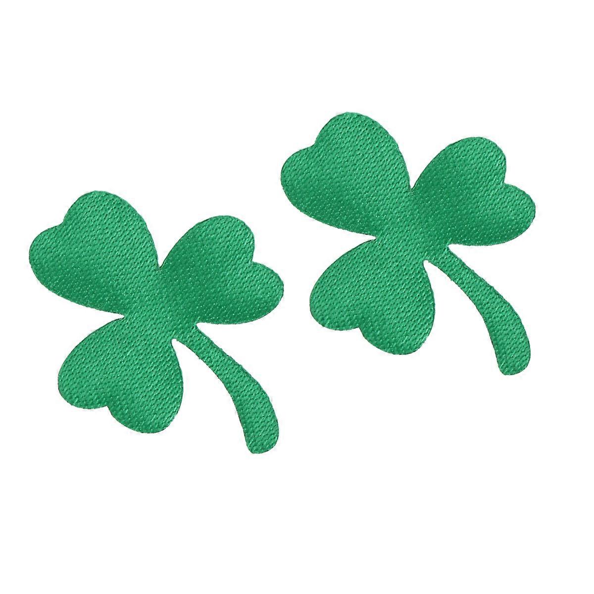 Green Cloth Flower Patches for Clothes Unique Applique Sewing Patches Easy to Use 2.5x2.5 Inches