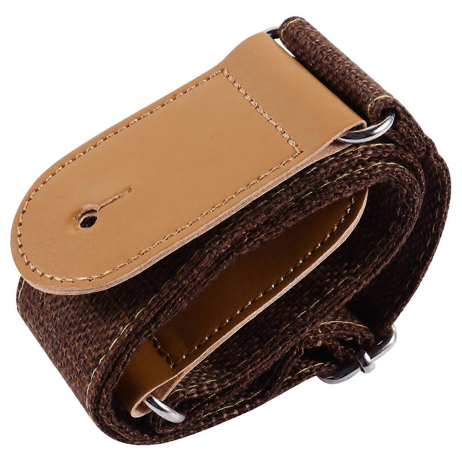 Musical Instrument Straps Adjustable Rectangular Simple Design Coffee 145x5x1cm Performance Practice 1Set