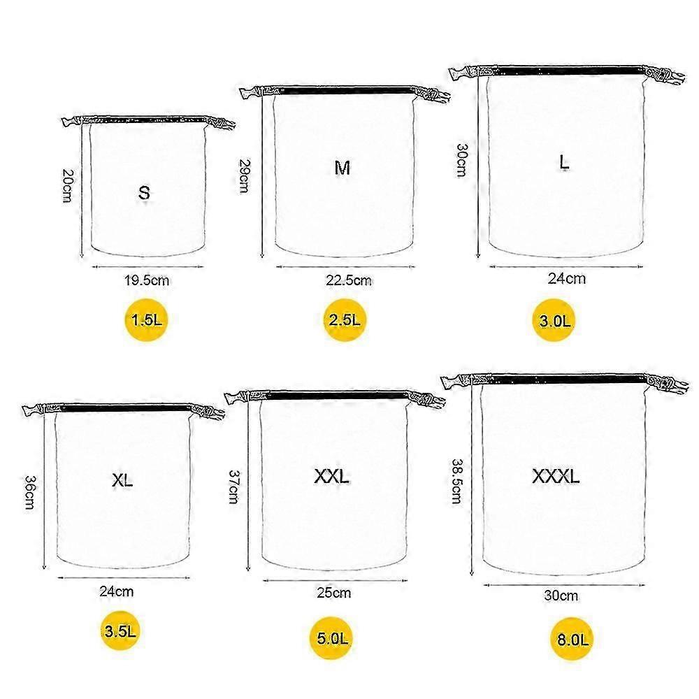6-Pack Waterproof Dry Sacks  Essential for Kayaking, Boating, and Beach Trips