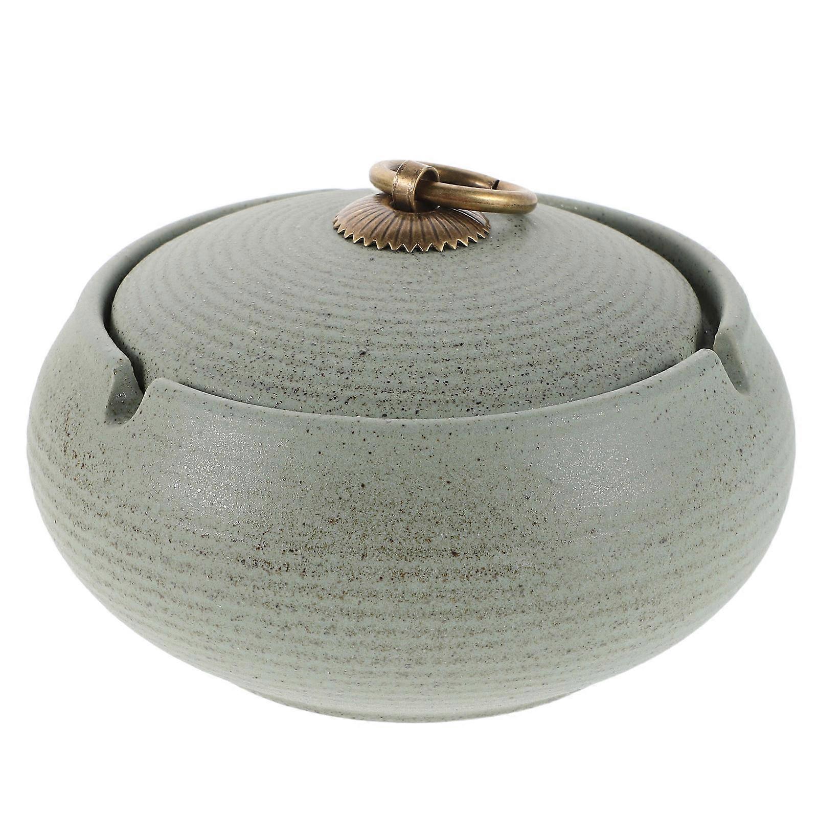Decorative Ashtray Modern Look Ceramic Ashtray Stable Base For Home 1Set