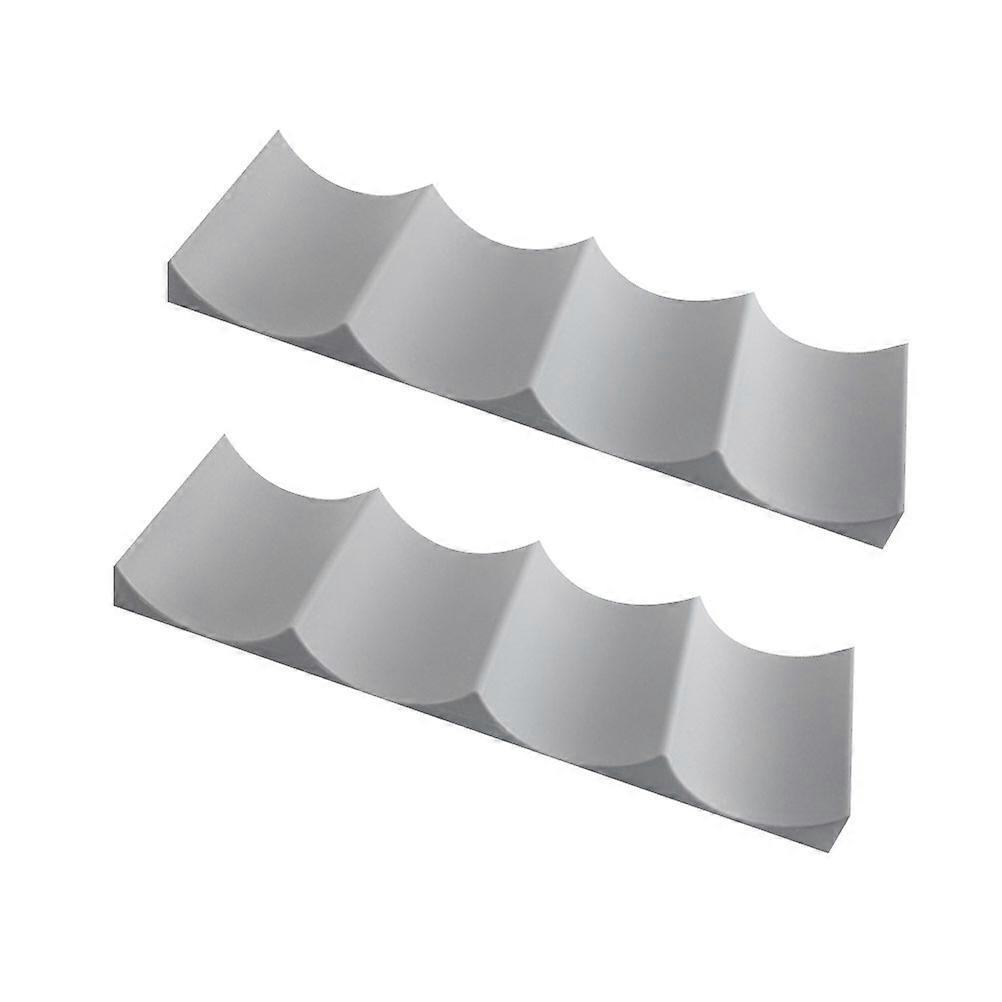 Holder with AntiSlip Bottom for Countertop Use Secures 10 Bottles Grey Color Fits Any Kitchen Storage Scene 2 Pcs