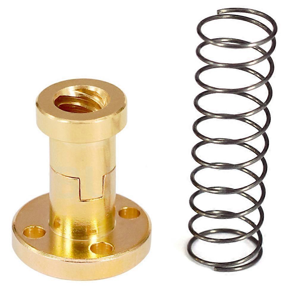2 Sets 3D Printer Accessory Kit Stainless Steel Lead Screw and Copper Nuts 3D Printer Supplies for Home and Workshop