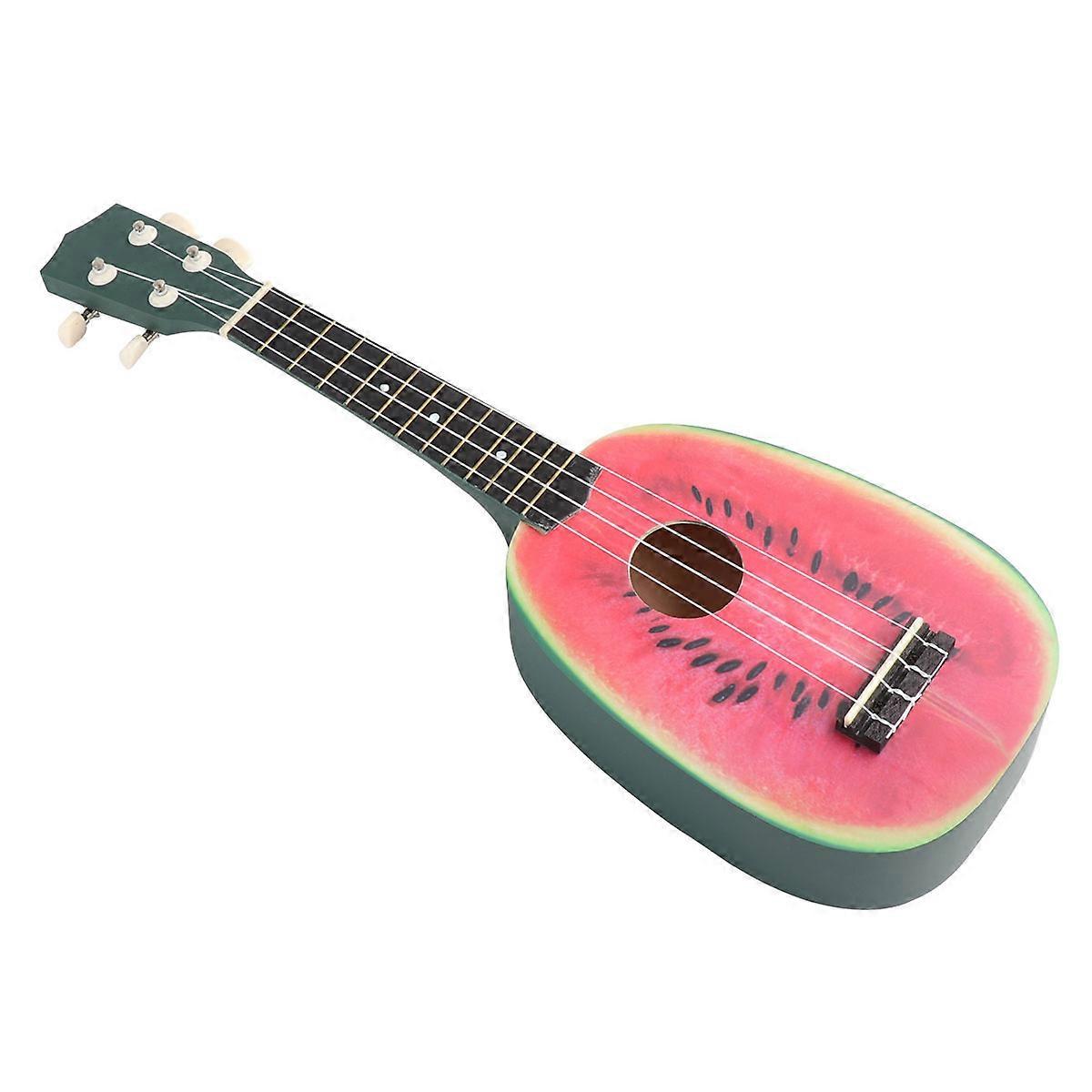 Green Concert Ukulele with Body 4 Advanced Strings for Kids and Adults 21 Inch