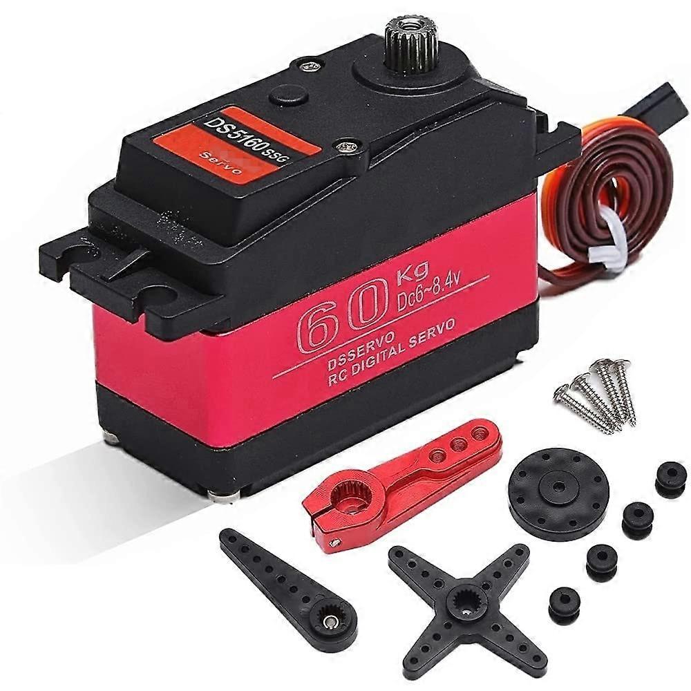 Torque Waterproof 60 kg 180° DS5160 Metal Gear Digital Servo for RC Robot Car 1/6 Axial SCX6 1/5 Redcat Baja
