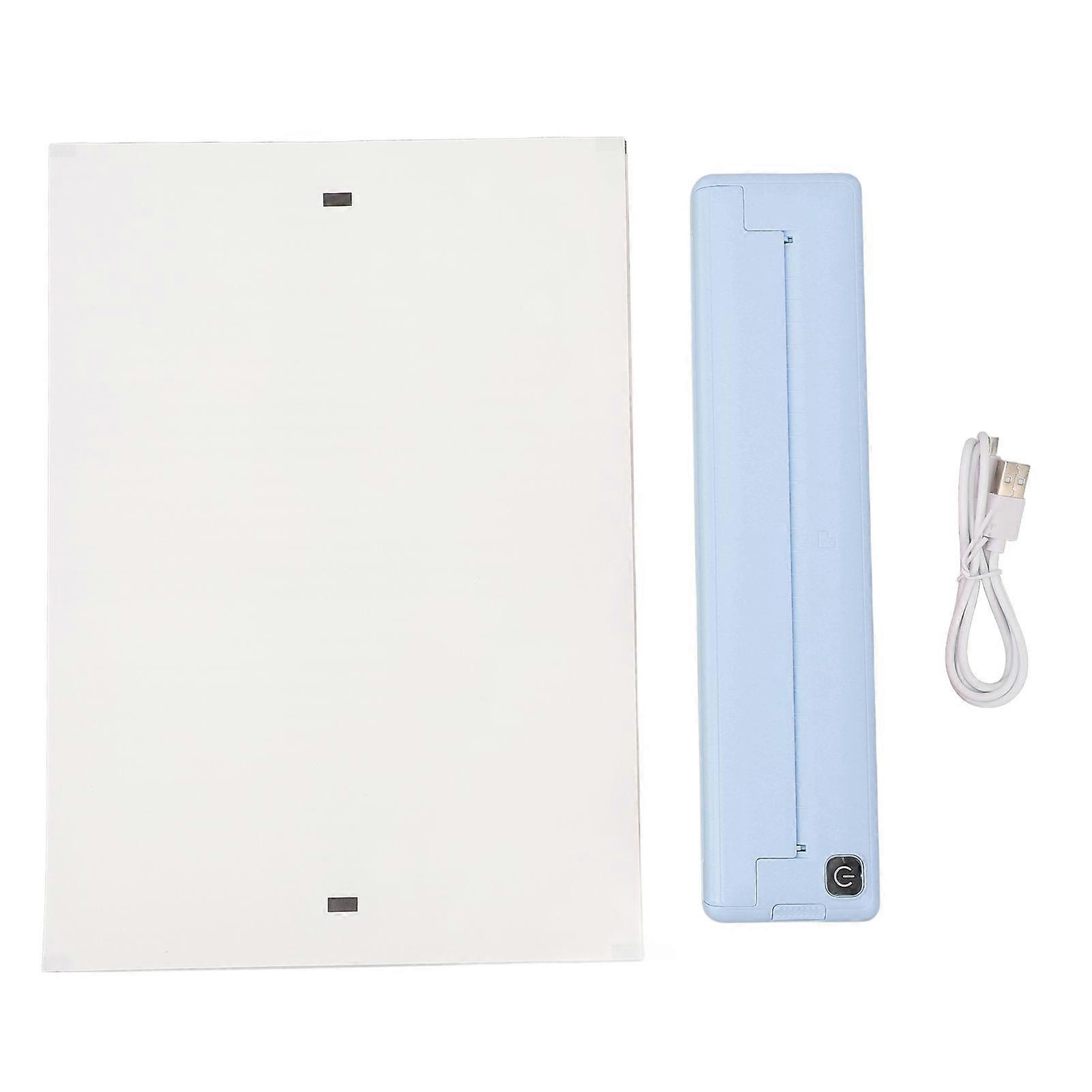 A4 Inkless Printer 200DPI Bluetooth 4.0 Portable Thermal Sensitive Mobile Printer for IOS for Android System Blue
