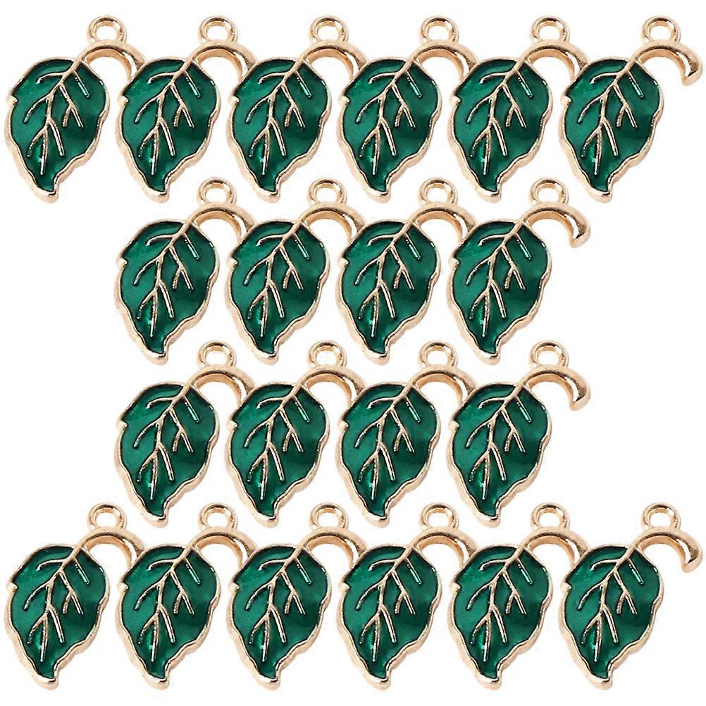 Tropische Blatt Anhänger Charms Schmuckherstellung Zubehör Ohrringe 2x1cm 20Pcs