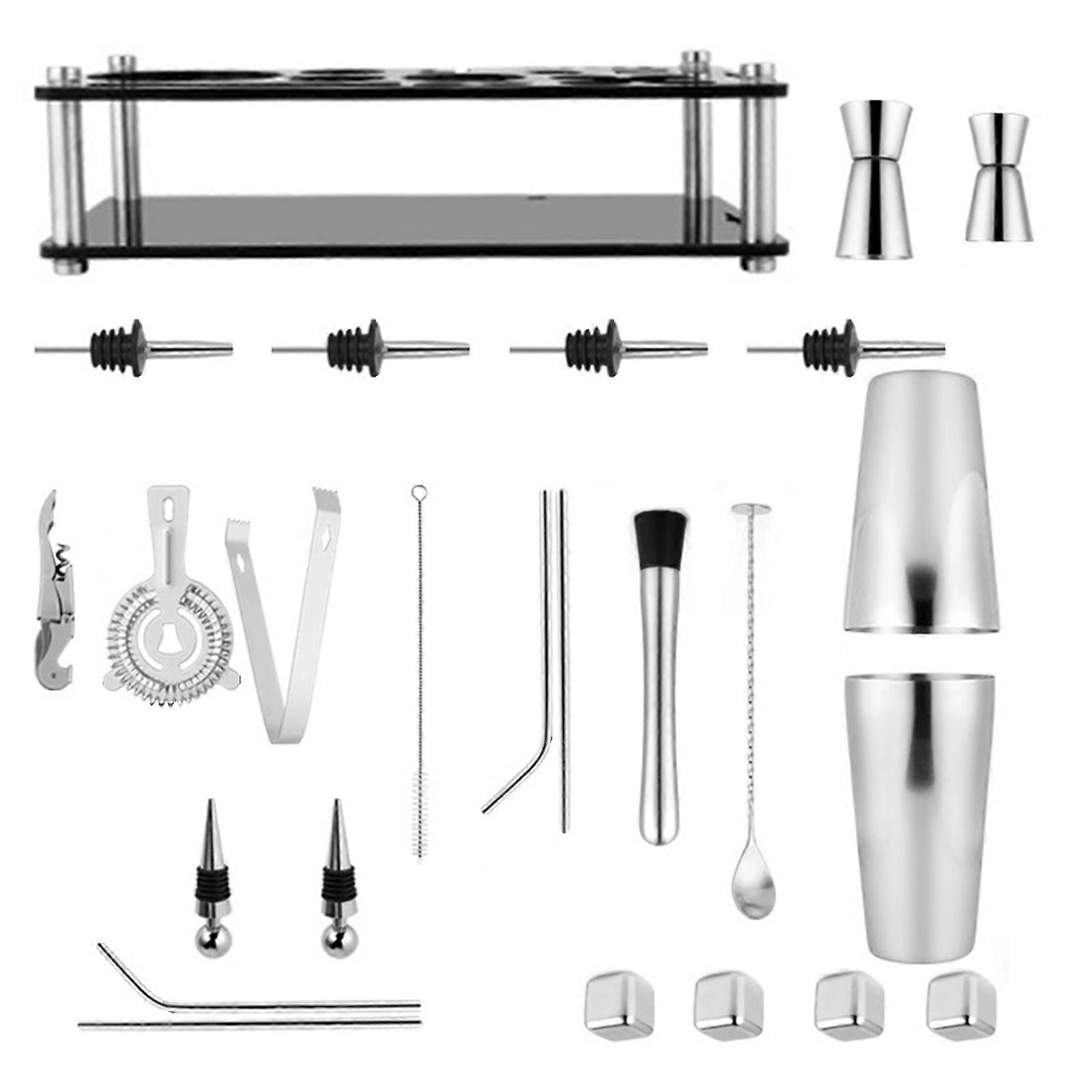 25Pcs Professional Bartending Set For Whiskeys Cocktails Cocktail Shaker Tool For Parties And Gifting Multicolor