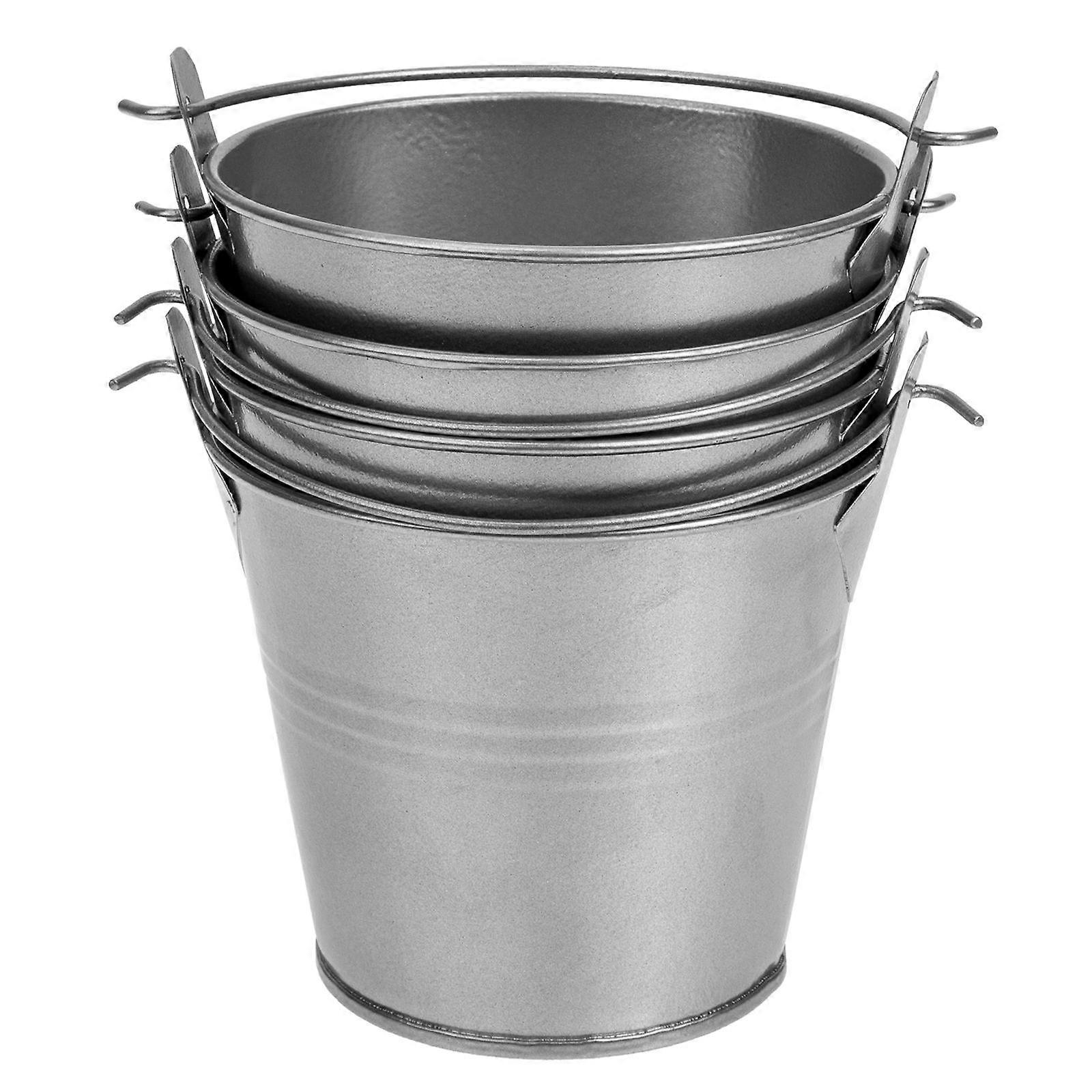 Small Succulent Pots Ideal For Indoor And Outdoor Use In Modern Style Grey For Home Decoration 4Pcs