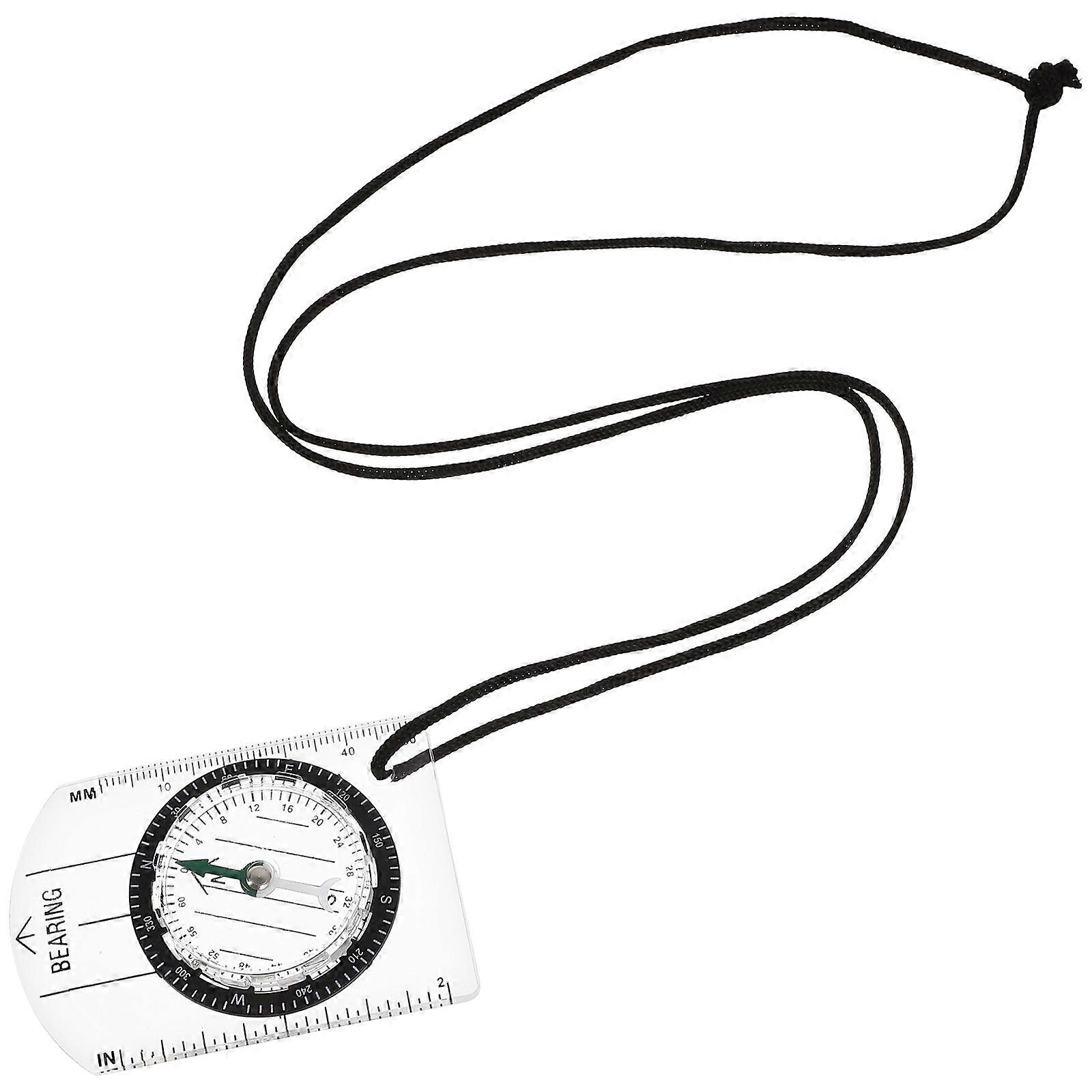 9Pcs Navigation Survival Compass Set Portable for Hiking Outdoor with Lanyard