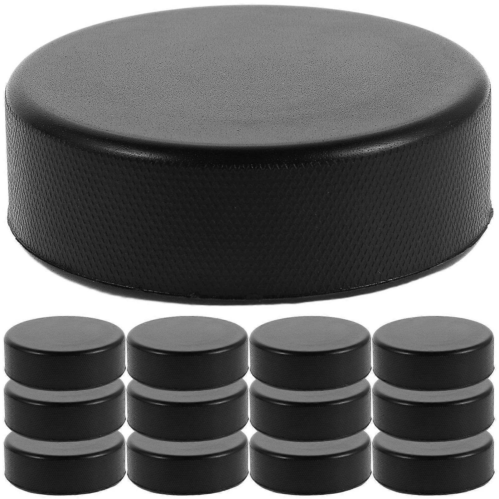 用于冰球和桌上曲棍球比赛的地板曲棍球室内和室外使用轻质黑色 7.00X7.00X2.50CM 20 件