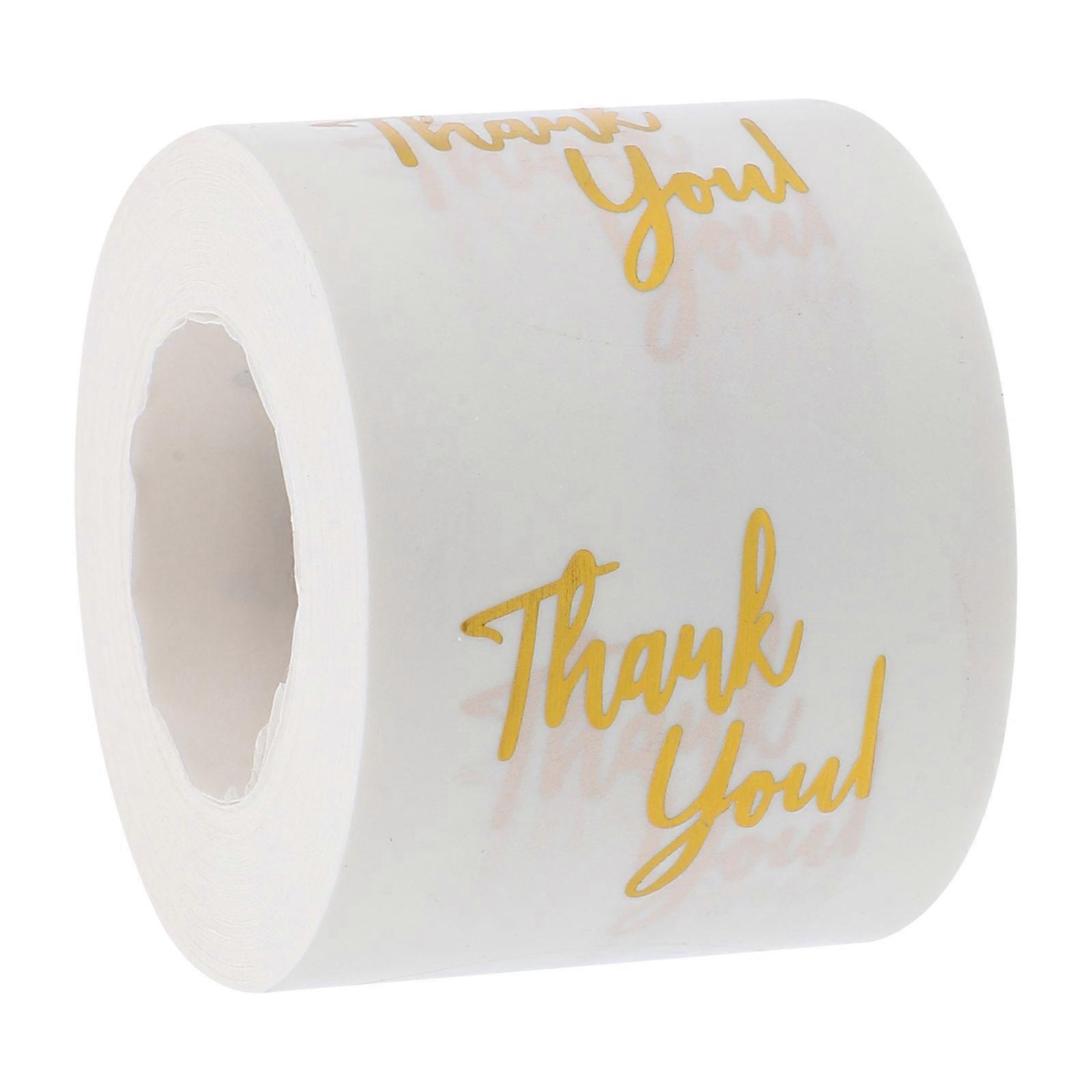 Thank You Stickers for Business Gifts and Party Decor Assorted Color Safe Self Adhesive Sticker 1 Roll